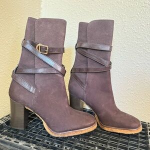 Tory Burch Valcuna Jamie Suede Leather Boots
